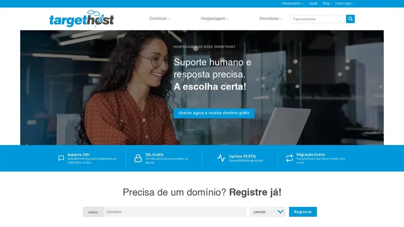 Targethost.com.br homepage screenshot