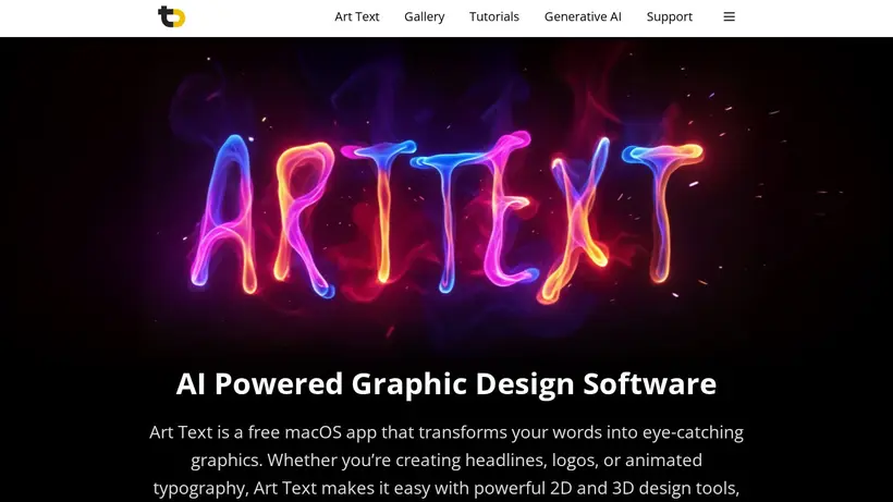Text Design homepage screenshot