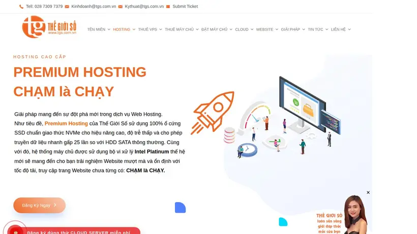 TGS Vietnam homepage screenshot