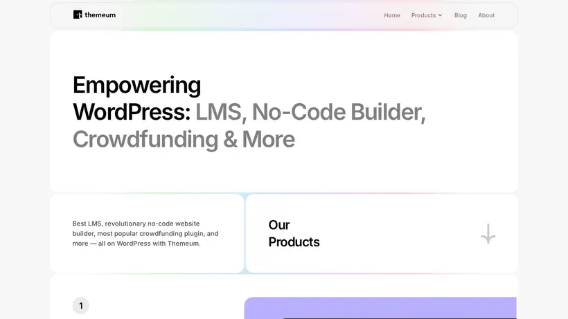Themeum homepage screenshot