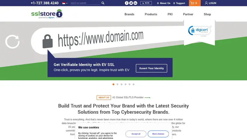 The SSL Store Singapore homepage screenshot