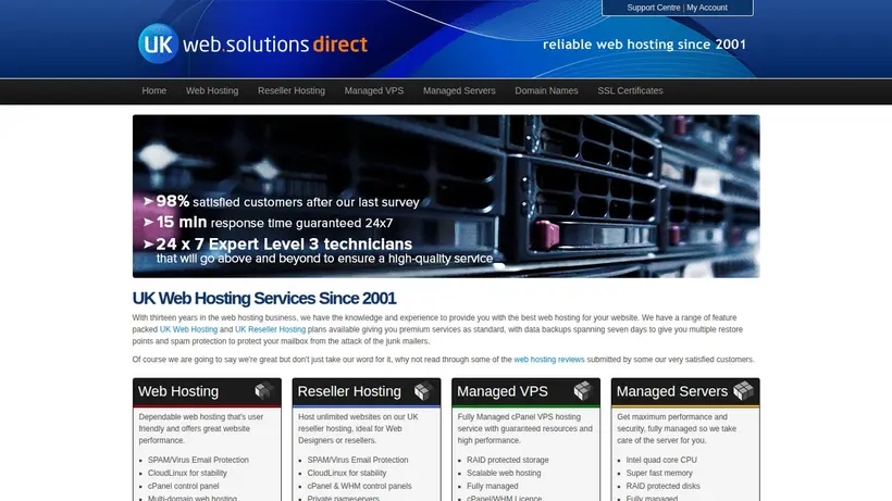 UK Web.Solutions Direct homepage screenshot