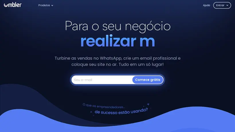 Umbler homepage screenshot