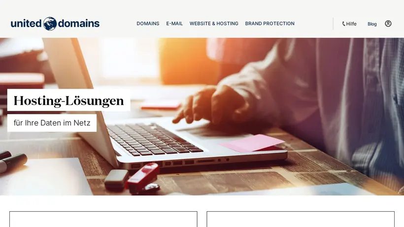United-Domains homepage screenshot