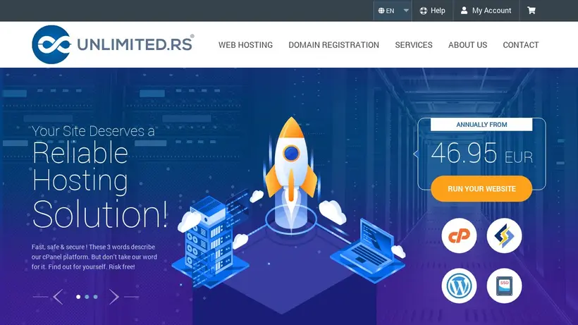 Unlimited.rs homepage screenshot