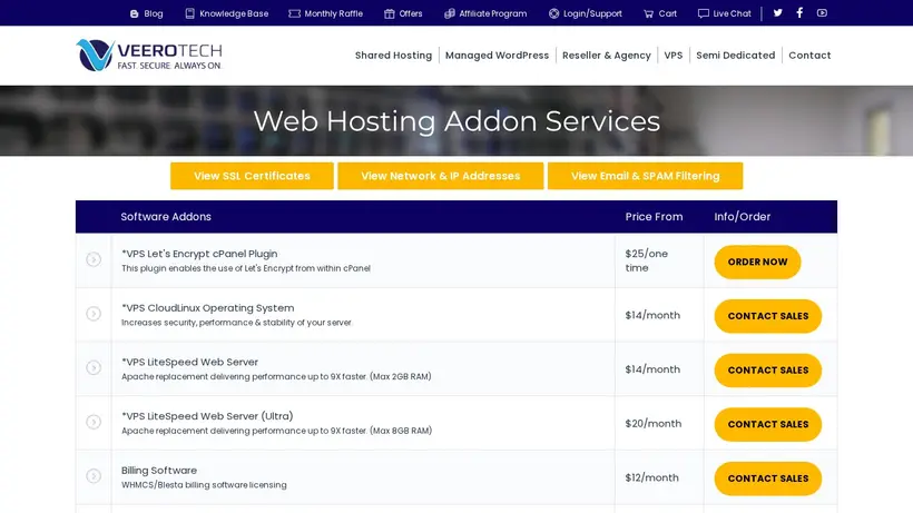 Veero Tech homepage screenshot
