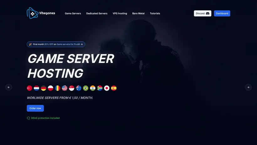 VibeGames homepage screenshot