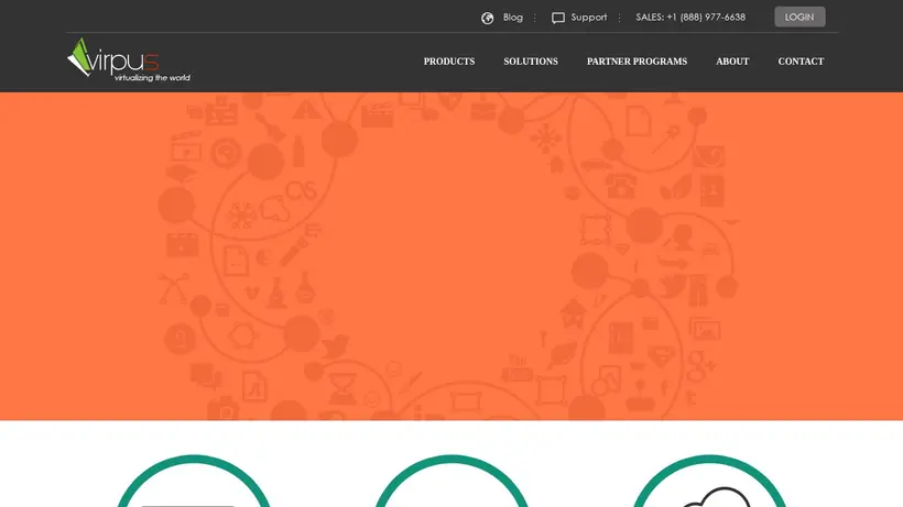 Virpus homepage screenshot