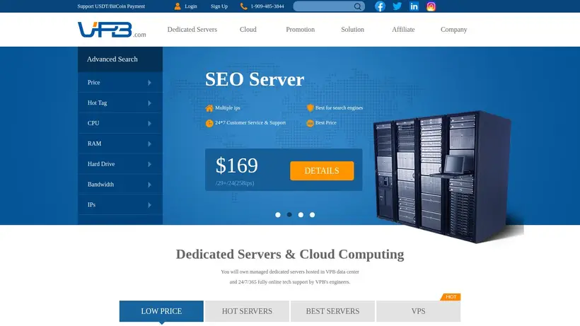 VPB.com homepage screenshot