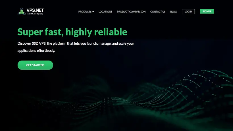VPS NET homepage screenshot