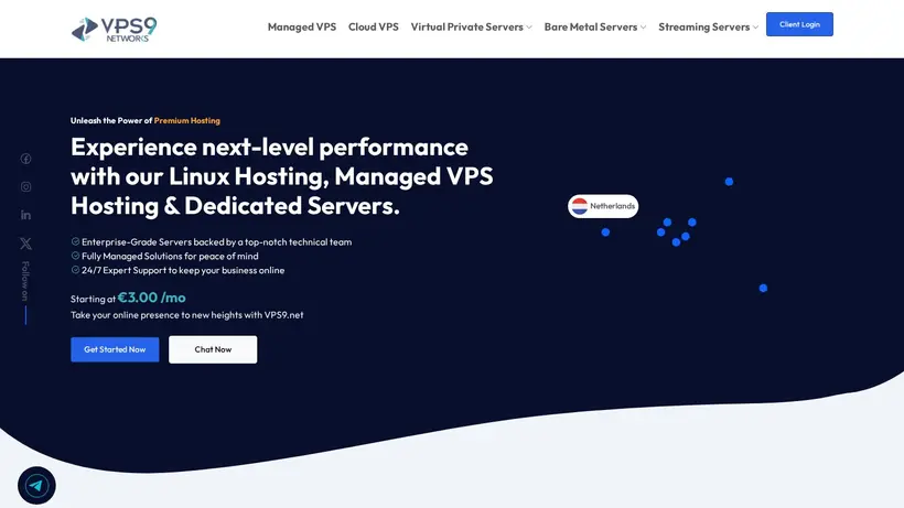 VPS9 homepage screenshot