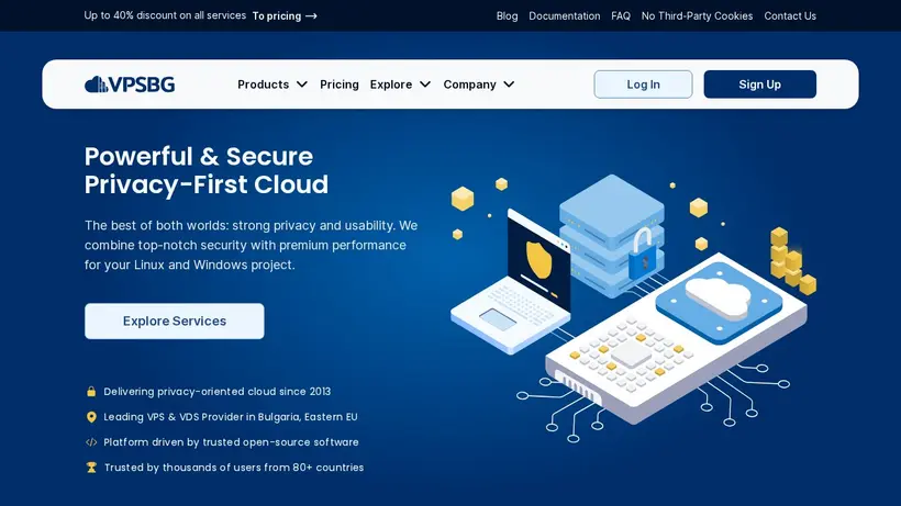 VPSBG EU homepage screenshot