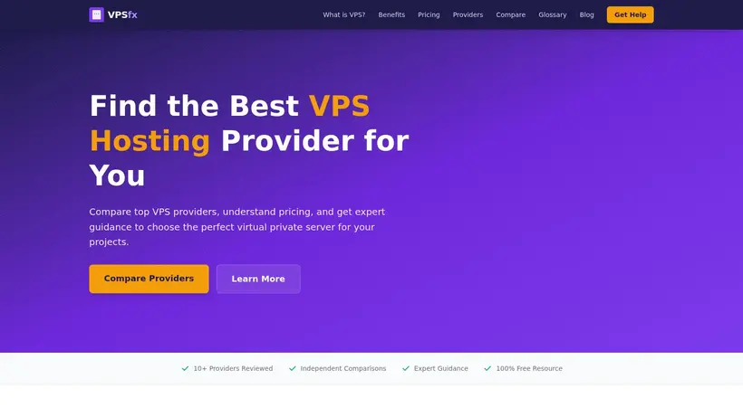 VPS FX homepage screenshot