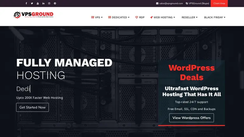 VPS Ground homepage screenshot
