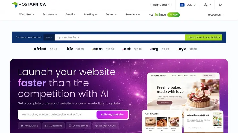 Web4Africa homepage screenshot