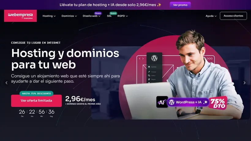 Web Empresa homepage screenshot