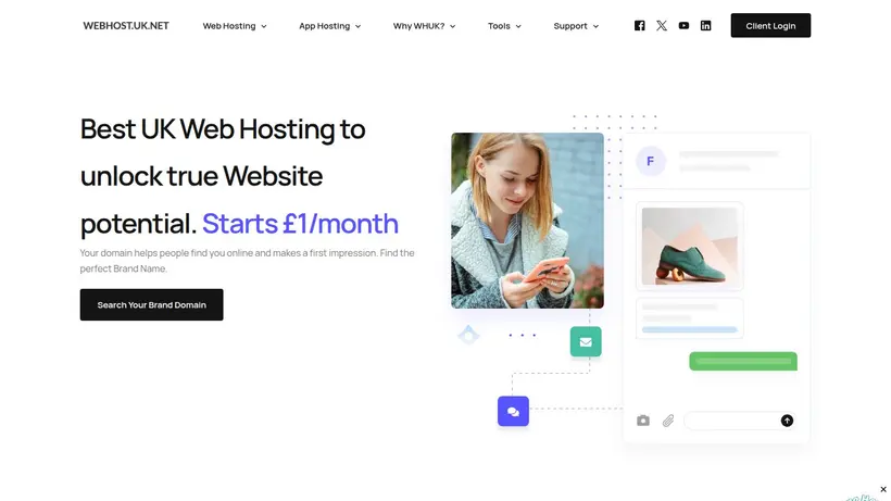 Webhost UK homepage screenshot