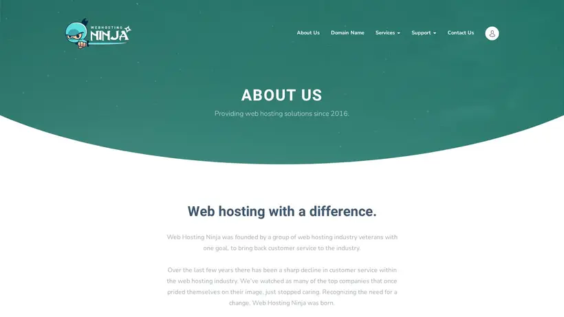 WebHosting.ninja homepage screenshot