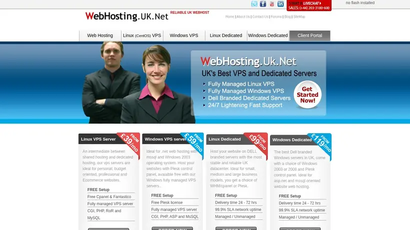 Webhosting.uk.net homepage screenshot