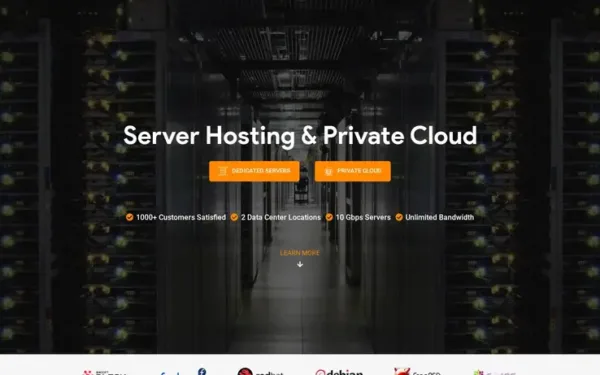 Dedicated Solutions homepage screenshot