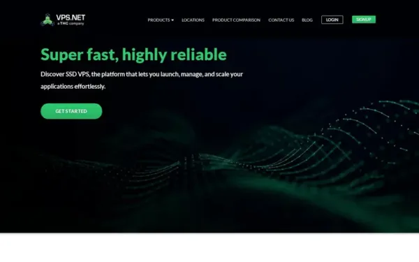VPS.NET homepage screenshot