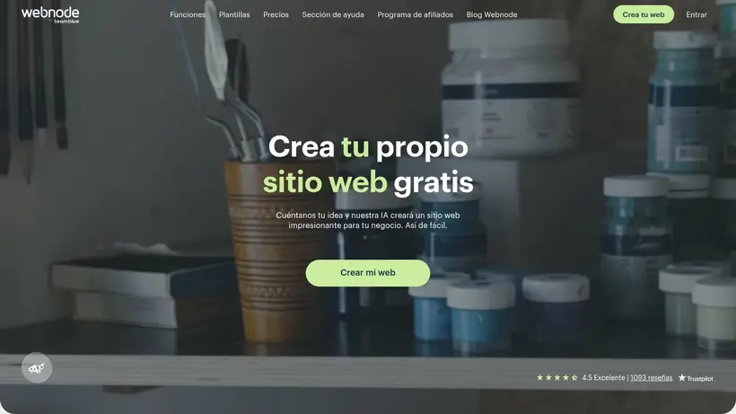 WebNode.es homepage screenshot