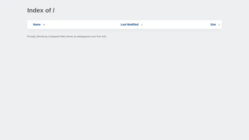 WebSpawner homepage screenshot