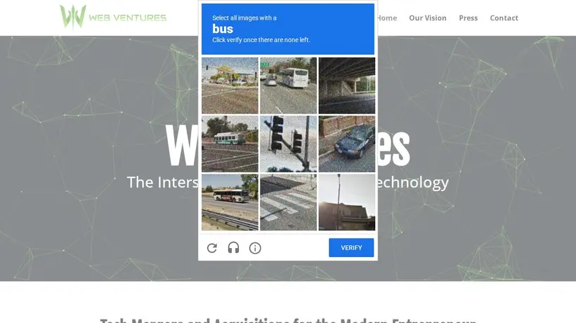Web Ventures homepage screenshot