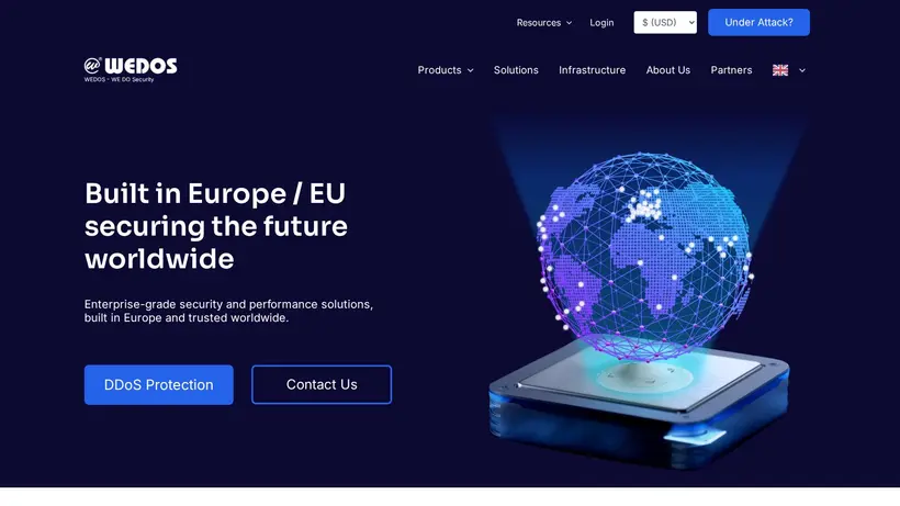 Wedos homepage screenshot