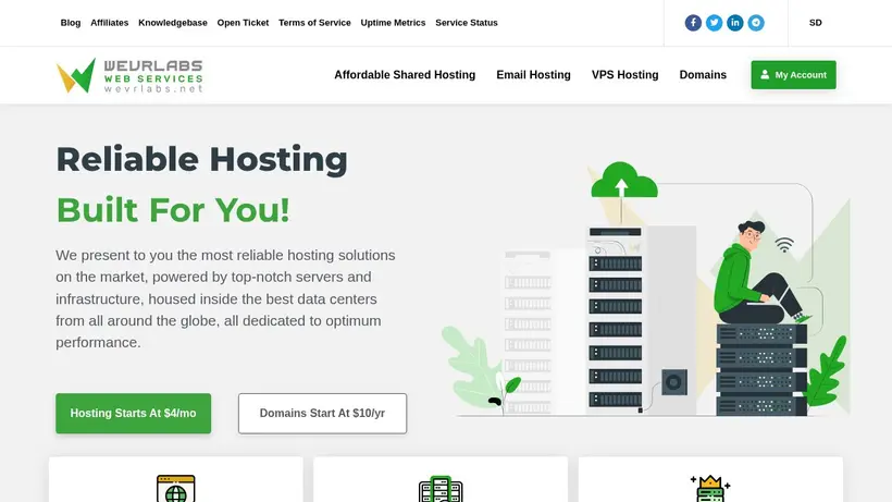 Wevr Labs homepage screenshot