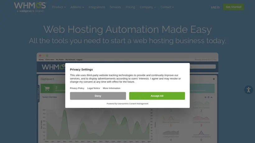 Whmcs.com homepage screenshot