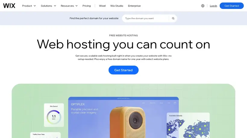 Wix.com homepage screenshot