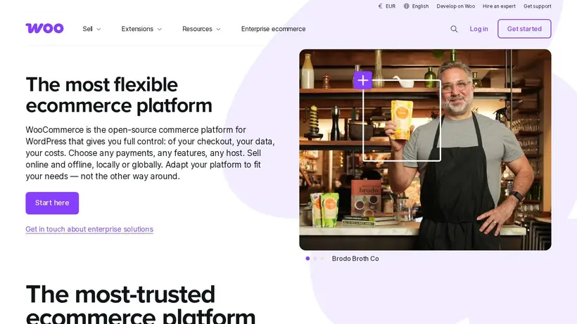 Woo Commerce homepage screenshot