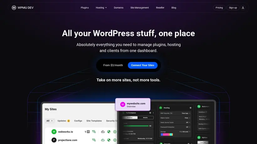 WPMU DEV homepage screenshot