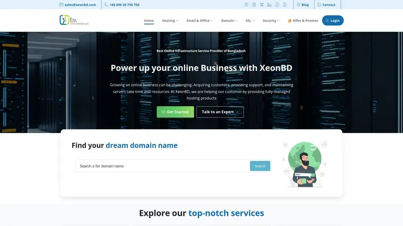 XeonBD homepage screenshot