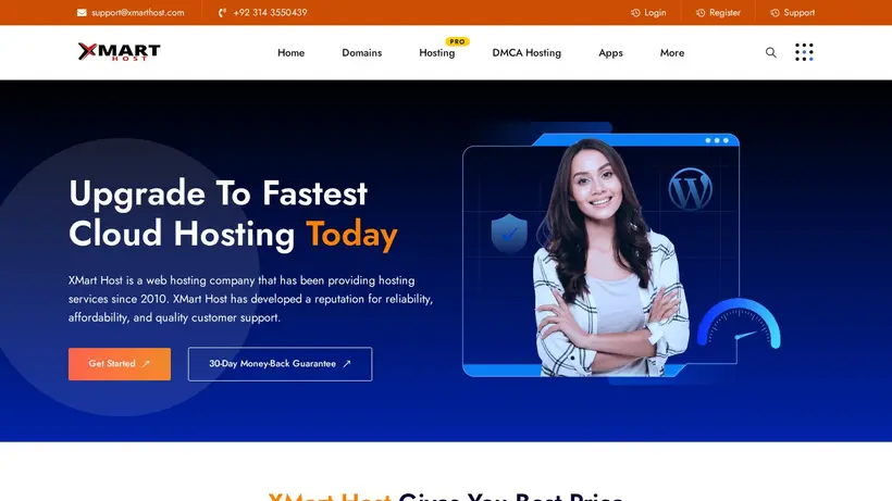 XMart Host homepage screenshot