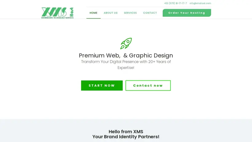 XMS Host homepage screenshot