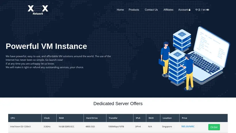 XSX.net homepage screenshot