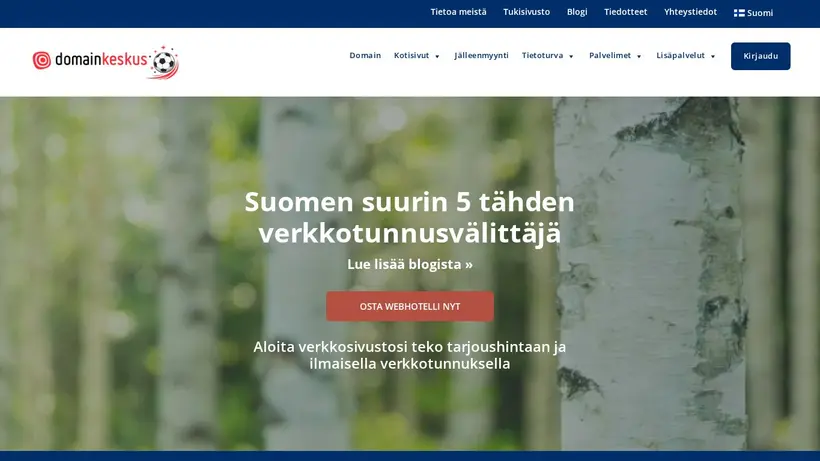 Domain Keskus homepage screenshot