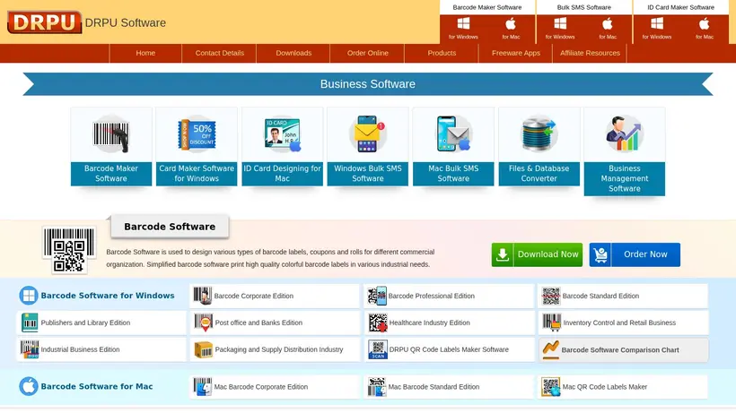 DRPU Software homepage screenshot