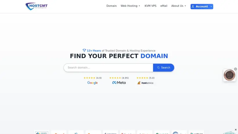 HostCmt homepage screenshot