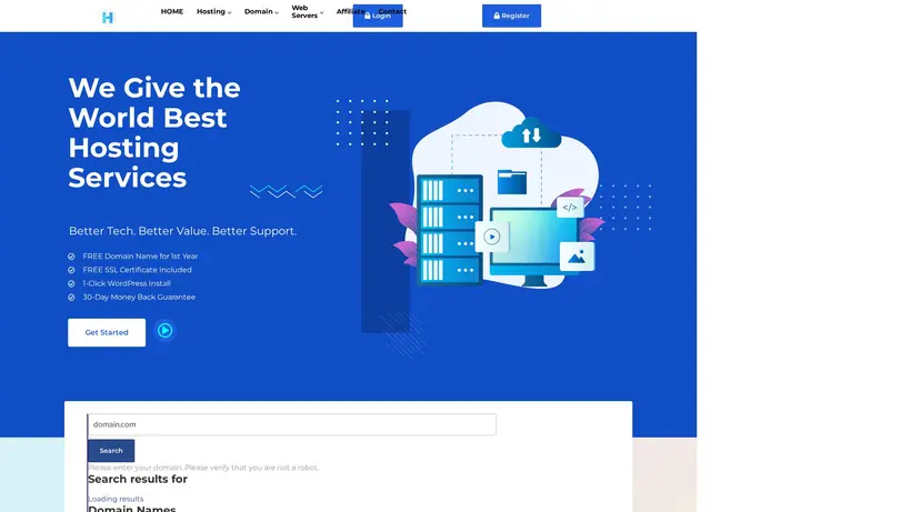 Host Dokan homepage screenshot