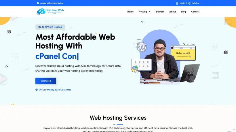 Host Your Web homepage screenshot