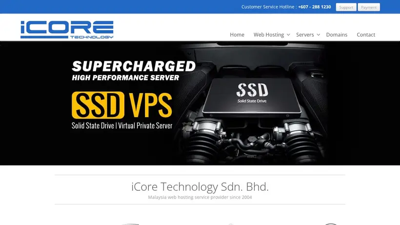 iCore.com.my homepage screenshot