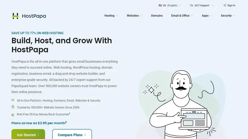 iHost.net homepage screenshot