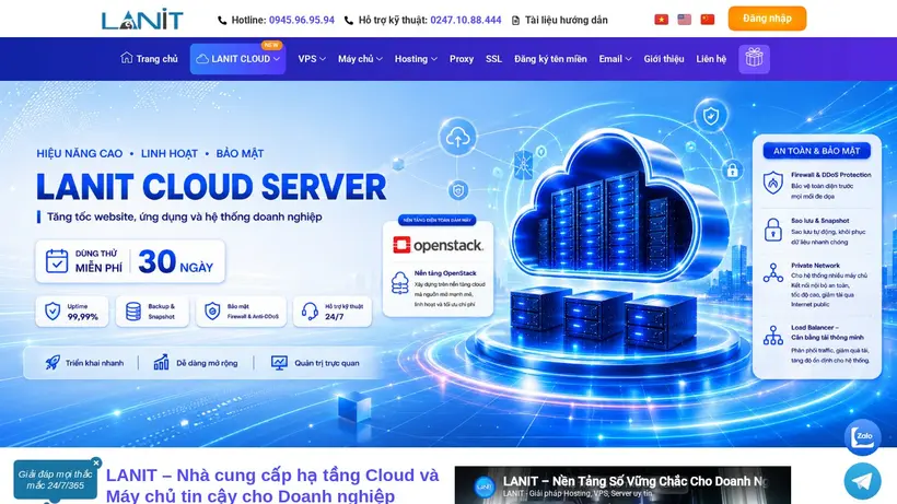 Lanit Vietnam homepage screenshot