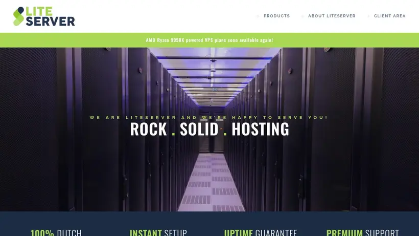 Liteserver.nl homepage screenshot