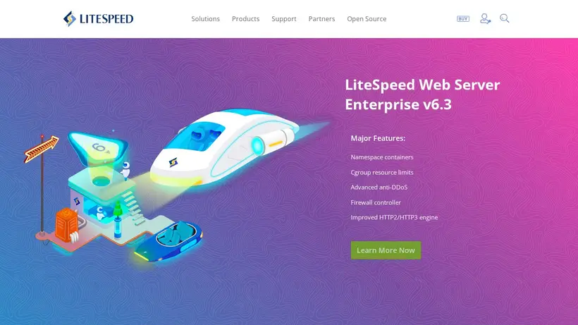 LiteSpeed Tech homepage screenshot