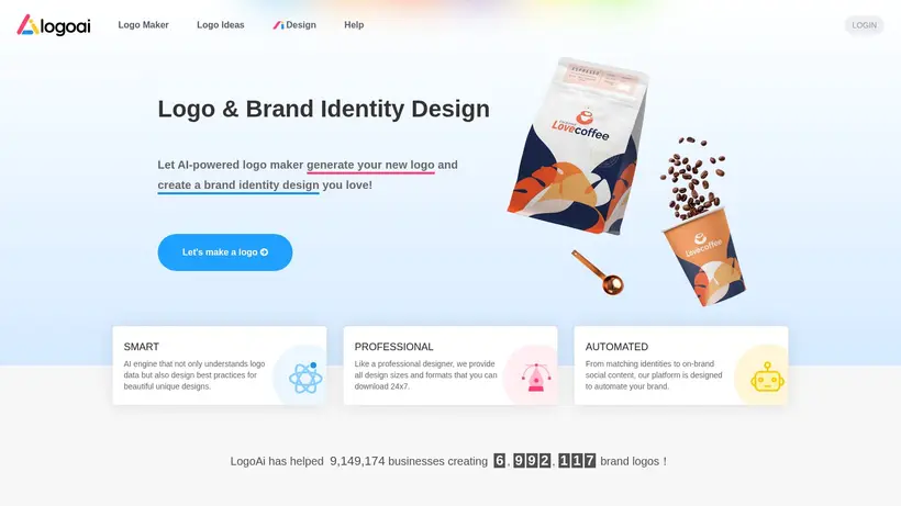 Logo Ai homepage screenshot