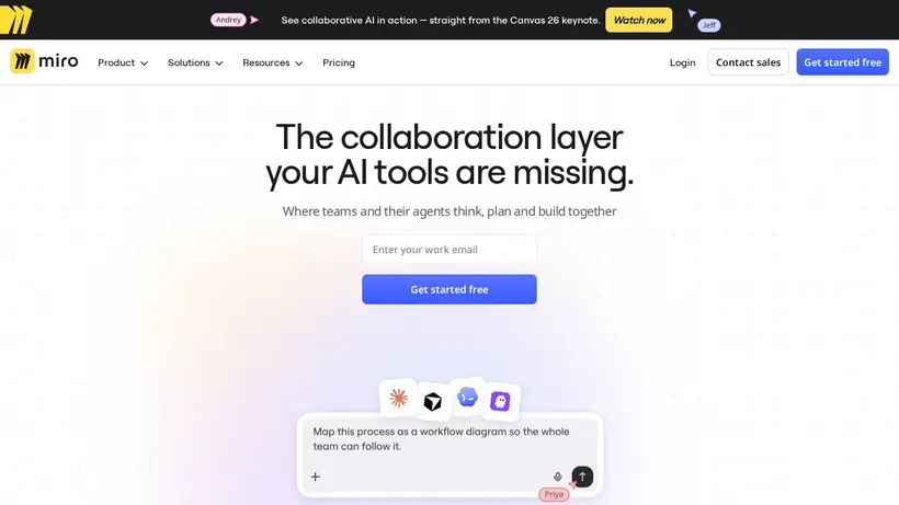 Miro Collection homepage screenshot